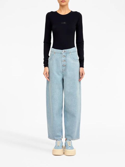 MM6 Maison Margiela mid-rise cropped jeans - Blue - zdjęcie produktu nr 2