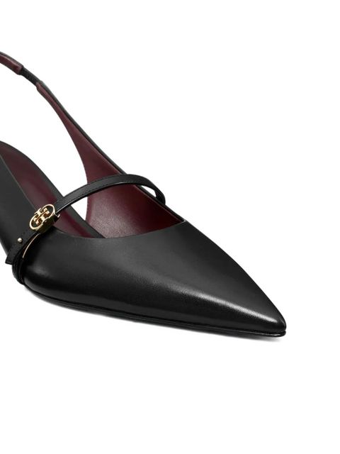 Tory Burch slingback buckle shoes - Black
