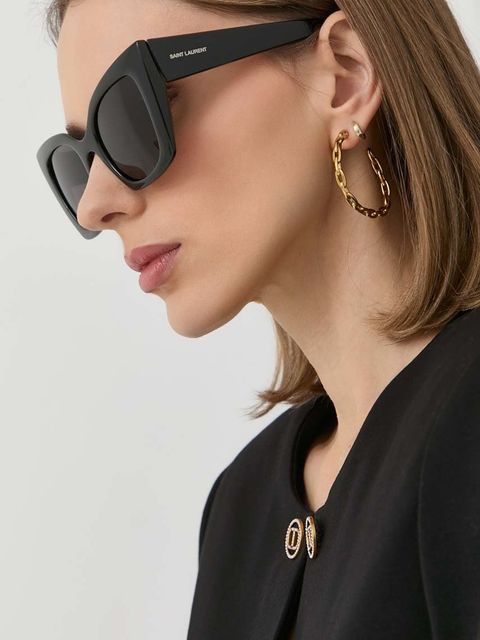 Saint Laurent okulary przeciwsłoneczne damskie kolor czarny - zdjęcie produktu nr 1