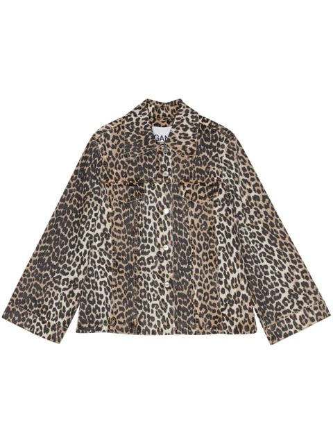 GANNI animal-print jacket - Brown - zdjęcie produktu nr 1