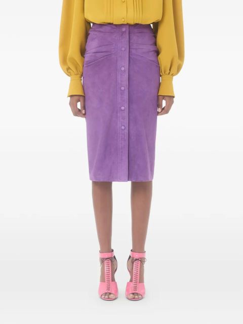 Valentino Garavani suede skirt - Purple
