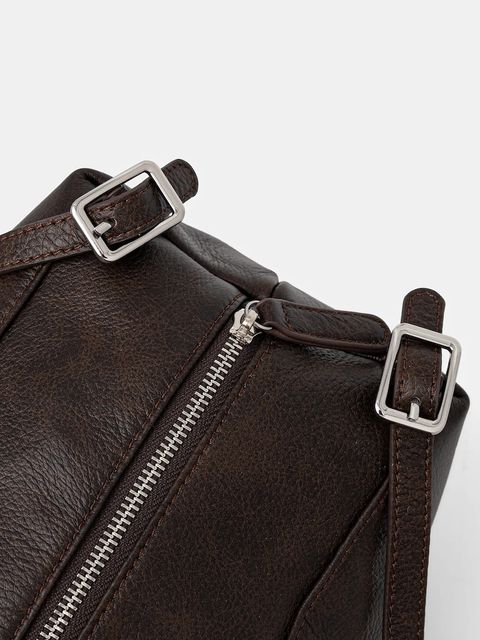 Answear.LAB torebka skórzana kolor brązowy