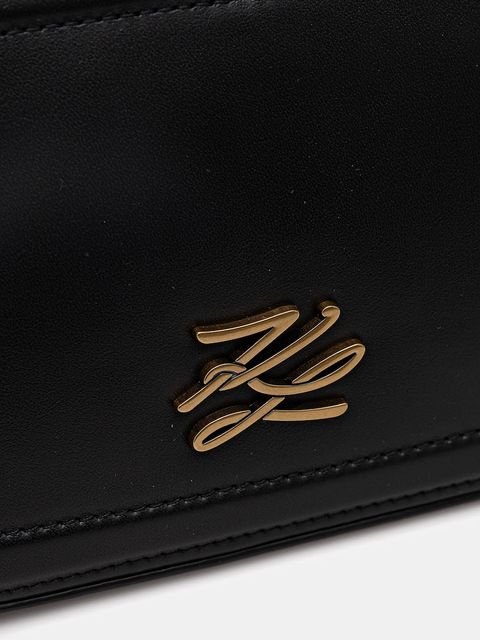 Karl Lagerfeld torebka skórzana K/AUTOGRAPH kolor czarny B1W30269