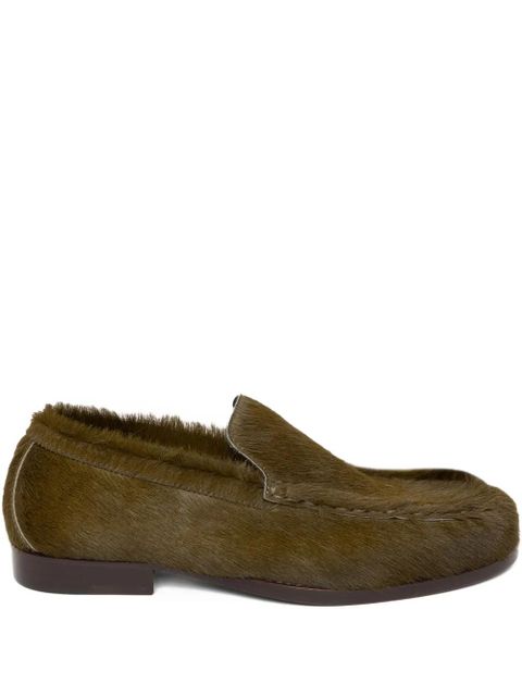 DRIES VAN NOTEN leather loafers - Green - zdjęcie produktu nr 1