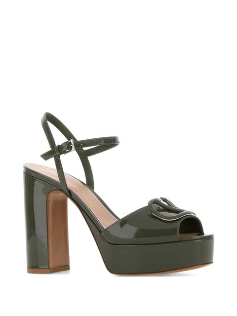 Valentino Garavani VLogo Signature patent sandals - Green - zdjęcie produktu nr 2