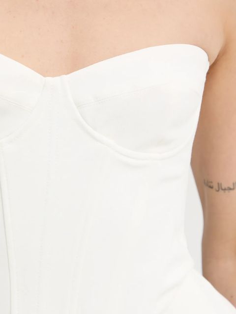 Bardot top damska kolor beżowy gładka 60213TB2