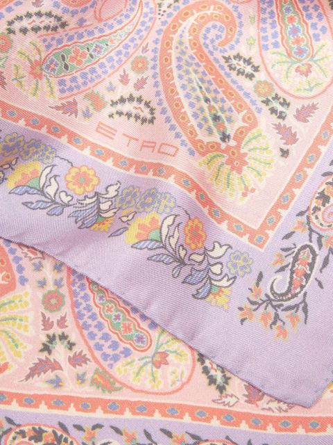 ETRO printed silk scarf - Purple - zdjęcie produktu nr 2