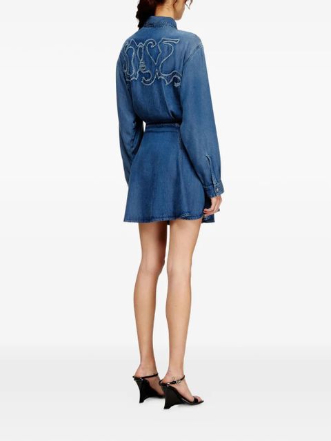 Diesel De-Drevia-S buttoned mini dress - Blue