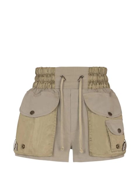 Balmain elasticated-waist cargo shorts - Green - zdjęcie produktu nr 1