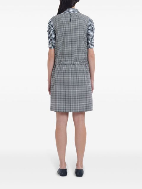 Marni check-pattern mini dress - Black