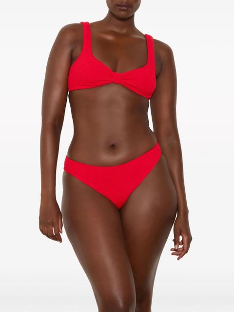 Hunza G Bonnie seersucker bikini - Red