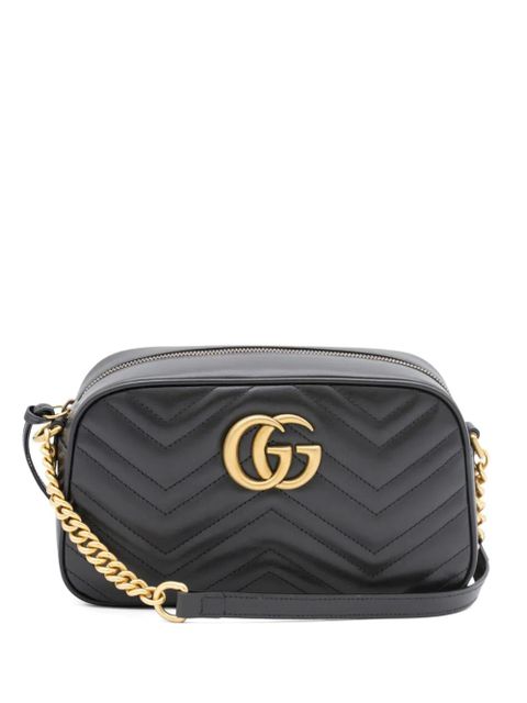 Gucci small GG Marmont logo shoulder bag - Black - zdjęcie produktu nr 1