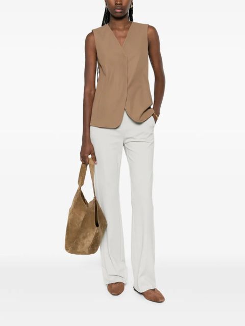PINKO buttoned straight trousers - Neutrals