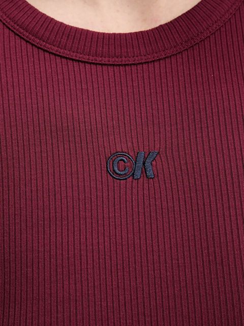 Calvin Klein Jeans sukienka kolor bordowy maxi prosta LV044C902G