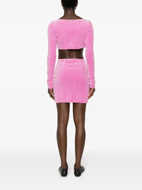 Nanushka Desta cut-out velvet dress - Pink