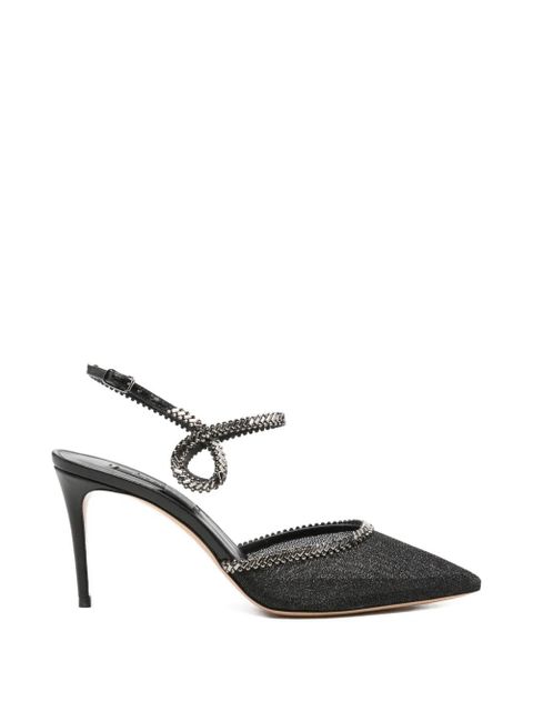 Casadei Josephine crystal-embellished sandals - Black - zdjęcie produktu nr 1