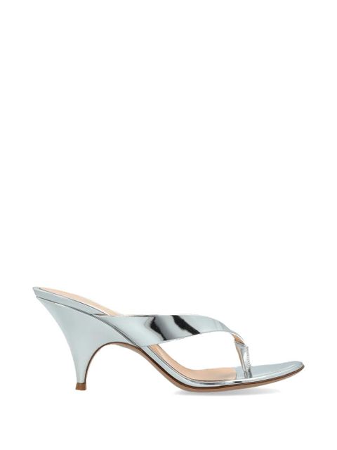 Gianvito Rossi Sofia open-toe leather sandals - Silver - zdjęcie produktu nr 1