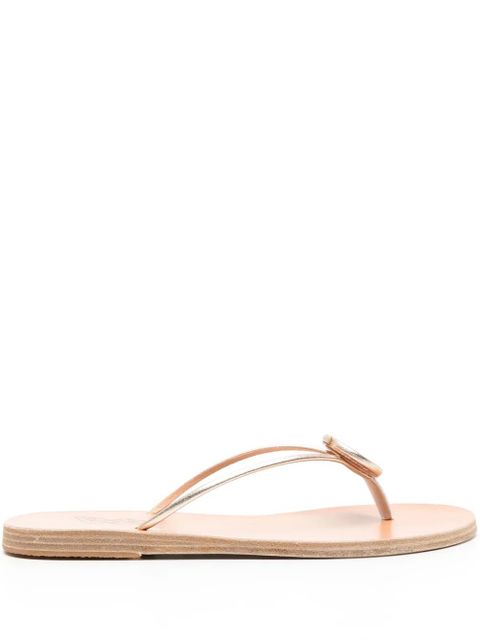 Ancient Greek Sandals Strovilos leather flip flops - Gold - zdjęcie produktu nr 1