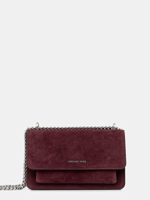MICHAEL Michael Kors torebka zamszowa kolor bordowy 30F5SC7L3S - zdjęcie produktu nr 1