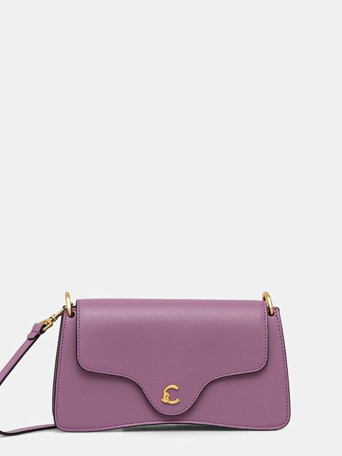 Coccinelle torebka skórzana kolor fioletowy E5.SSK.27.01.01 - zdjęcie produktu nr 1