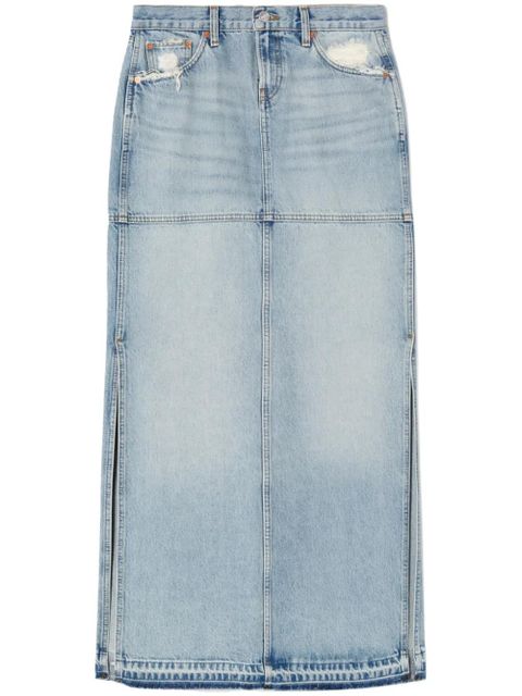 RE/DONE side-slit denim maxi skirt - Blue - zdjęcie produktu nr 1