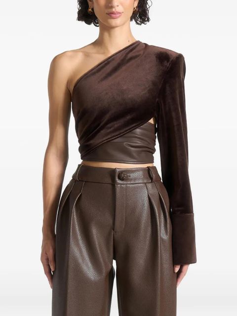 Manière De Voir Coralie one-sleeve top - Brown - zdjęcie produktu nr 2