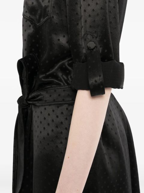 TOM FORD polka-dot tie waist dress - Black