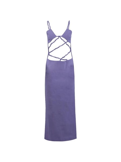 Christopher Esber Lattice midi dress - Purple - zdjęcie produktu nr 1