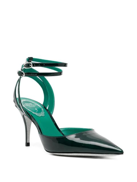 René Caovilla 80mm leather pumps - Green