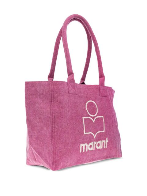 ISABEL MARANT Yenky logo-embroidered tote bag - Pink