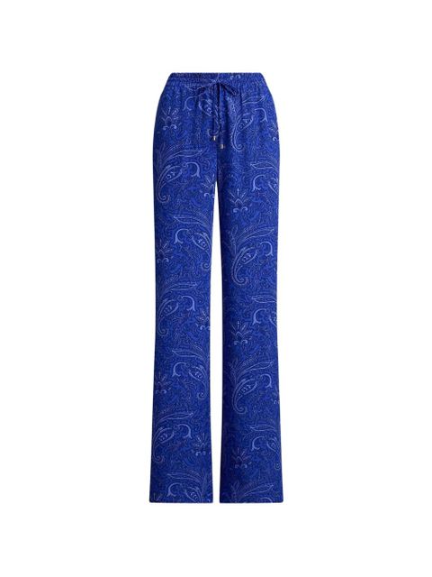 Lauren Ralph Lauren paisley-print drawstring trousers - Blue - zdjęcie produktu nr 1