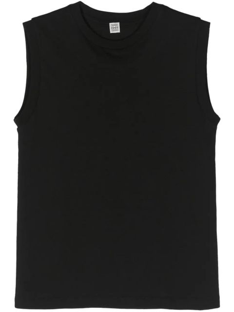 TOTEME crew-neck organic cotton tank top - Black - zdjęcie produktu nr 1