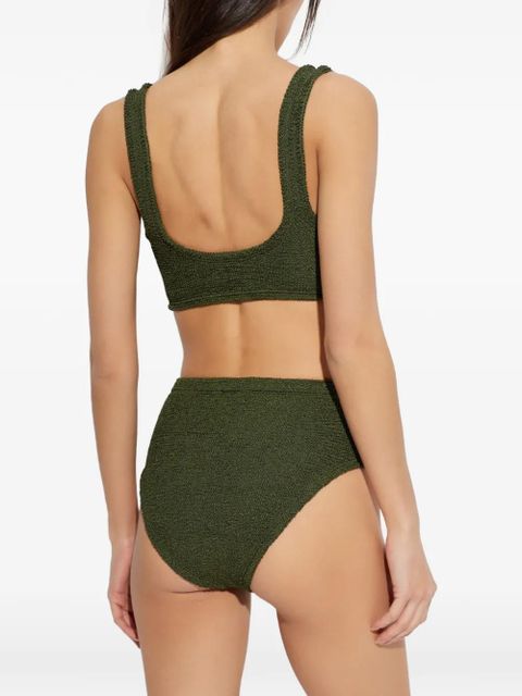 Hunza G Nadine crinkle ring bikini - Green