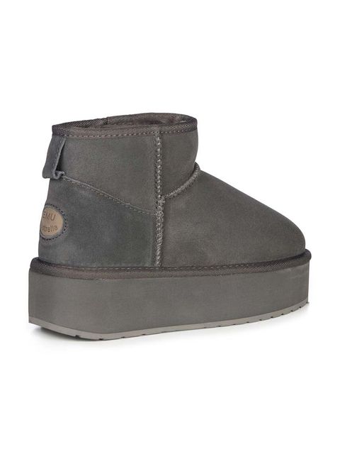 Emu Australia śniegowce zamszowe Stinger Micro Flatform kolor szary W13082.CHAR