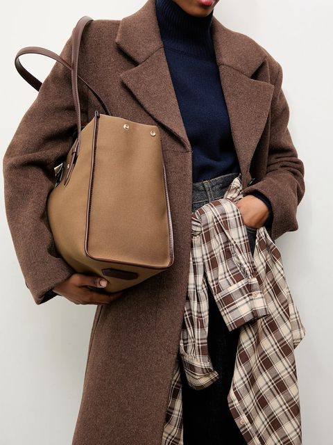 Answear.LAB płaszcz damski kolor brązowy przejściowy