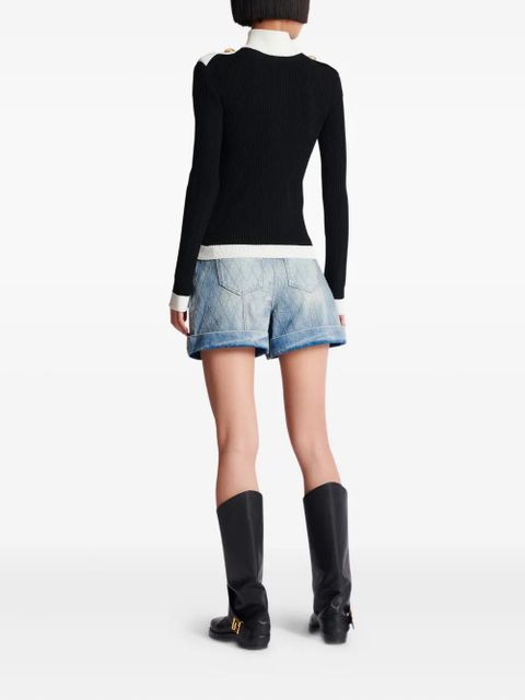 Balmain ribbed-knit cardigan - Black