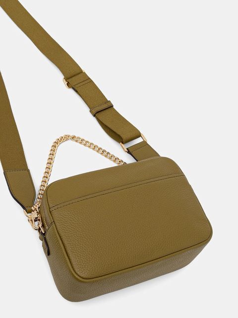 MICHAEL Michael Kors torebka skórzana kolor zielony 32S5GYTC5L