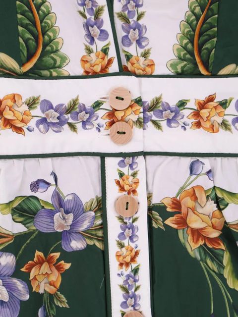 FARM Rio floral V-neck dress - Green