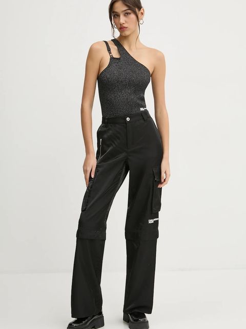 Karl Lagerfeld Jeans top damskie kolor czarny odkryte plecy A1W18028