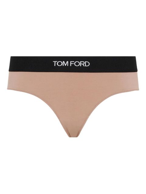 TOM FORD logo-lettering thongs - Neutrals - zdjęcie produktu nr 1