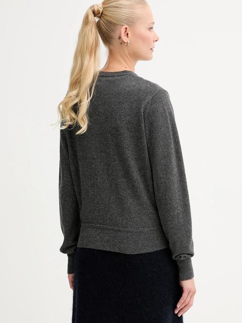 Bally kardigan kaszmirowy damski kolor szary lekki WKN0B8