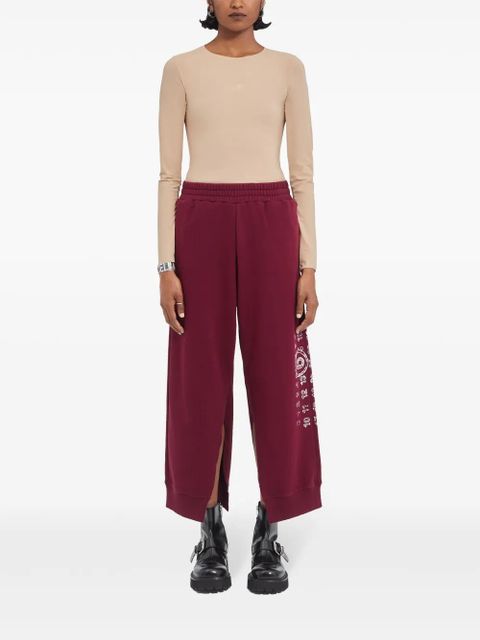 MM6 Maison Margiela signature numbers motif sweatpants - Red