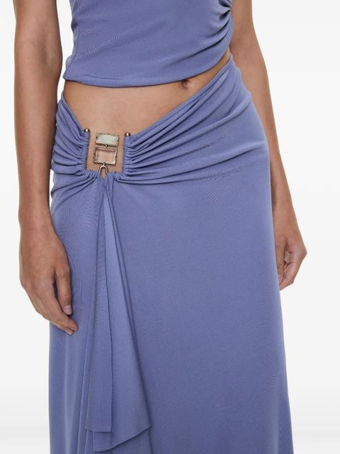Christopher Esber buckle cascade maxi skirt - Purple