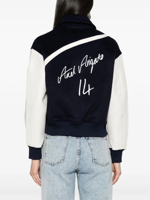 Axel Arigato Bay logo-embroidered bomber jacket - Blue