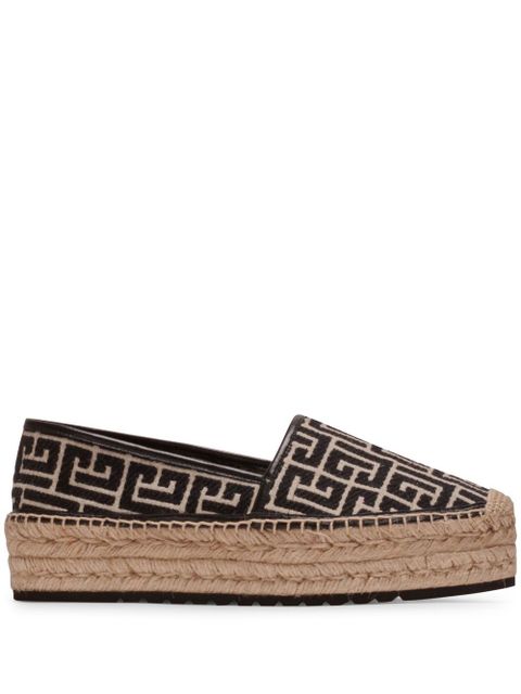 Balmain monogram platform espadrilles - Black - zdjęcie produktu nr 1