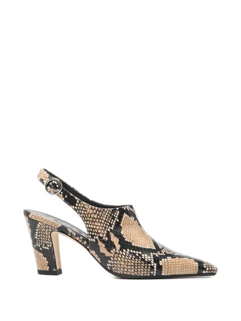 Aeyde slingback snakeskin sandals - Neutrals - zdjęcie produktu nr 1