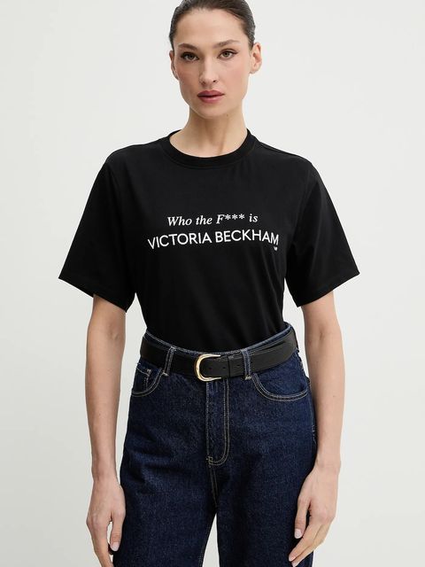 Victoria Beckham t-shirt bawełniany damski kolor czarny 1424JTS005949A - zdjęcie produktu nr 1