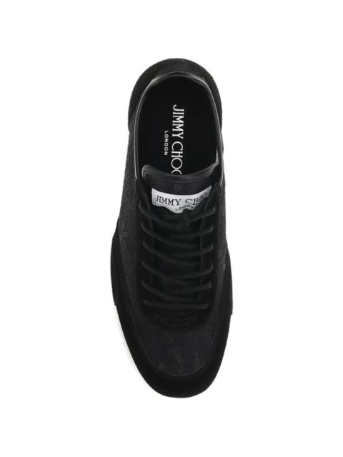 Jimmy Choo lace panelled trainers - Black