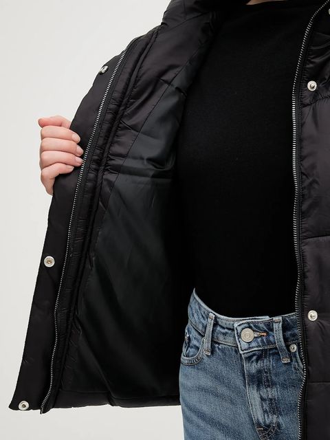 Sisley bezrękawnik damski kolor czarny zimowy 6G6HW800N