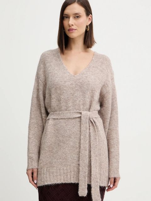 Guess sweter z domieszką wełny KIYOKA damski kolor brązowy W5BR0P Z4302 - zdjęcie produktu nr 1